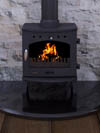 Carron 4.7kW multi-fuel enamel defra stove at Hove Wood Burners