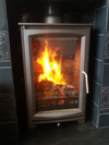 Hampton Highline 5kW ecodesign stove in burnt grey