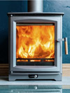 Ecosy+ Hampton ecodesign wood burner in grey