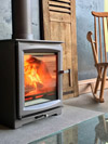 Hampton wood burner in burnt grey