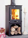 Ecosy+ Otawa wood burner with integrated log store