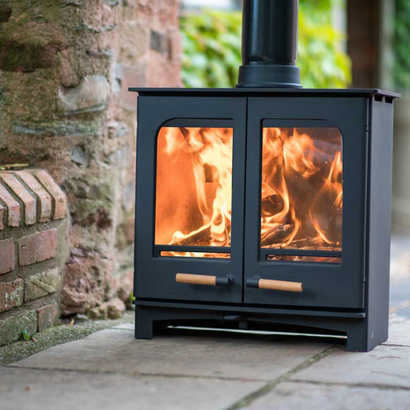 hove wood burners | ecosy+ twin door panoramic