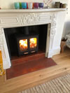 Ecosy Panoramic Twin Door Ecodesign burner in burnt grey Hove