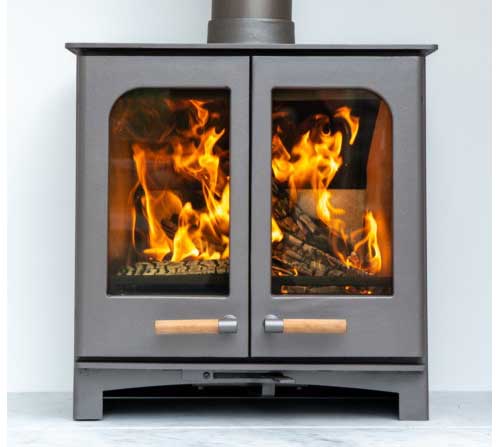 Ecosy+ Panoramic double door ecodesign defra stove at Hove Wood Burners