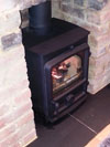 Brick chimney, limestone heath FDC 5kW by hove wood burners