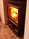 FDC 5wide log burner fitted with brick hearth in Elm Grove Brighton