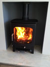 Saltfire ST-X8 multi-fuel defra ecodesign stove installed in Portslade East Sussex